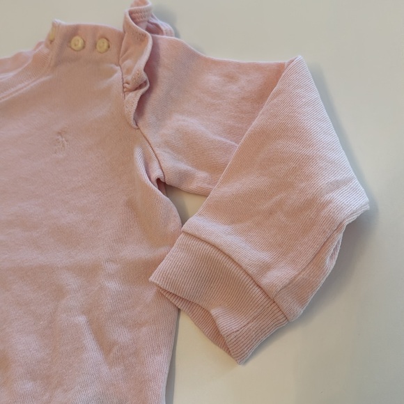 Ralph Lauren Baby Girls Ruffled French Terry Top and Pant, 2 Piece Set - Picture 7 of 13